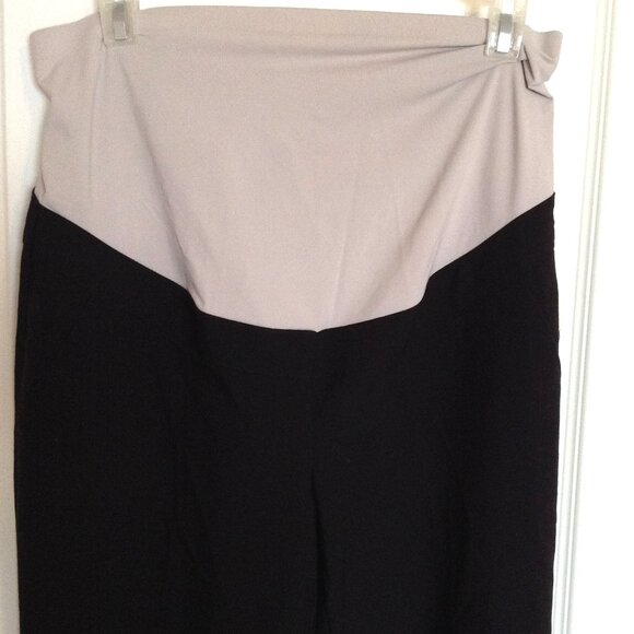Stork & Babe Maternity Stretch Dress Pants Size M Pull On Straight Leg - Picture 2 of 7